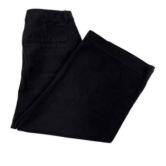Old Navy Pants - Old Navy Wide‎ Leg Pants Cropped Womens 10 Regular Black Chino Workwear Trousers